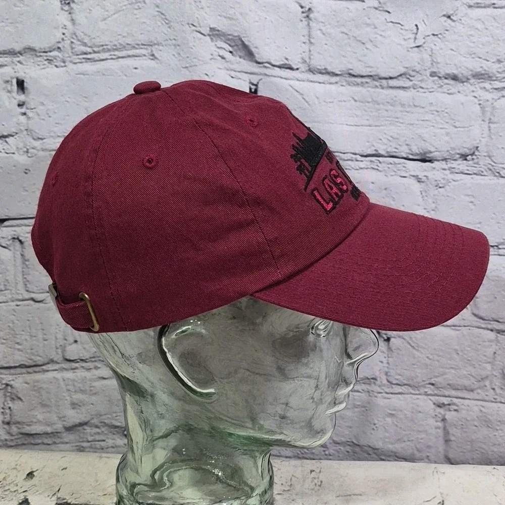 Las Vegas Nevada Hat Mens Maroon Embroidered Skyline‎ Strapback Ball Cap